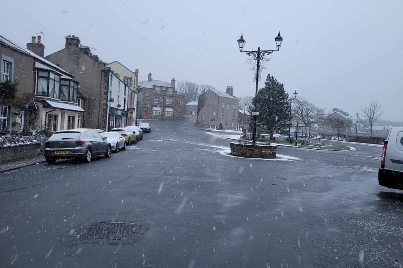It was snowing in Heysham Village this morning (January 16).