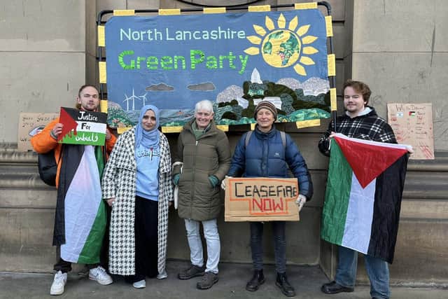 Green city councillors call for a ceasefire in Gaza.