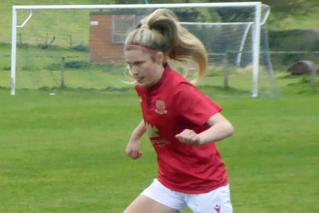 Morecambe Ladies FC player Robyn Drinkwater, who has achieved a place at a football academy in America.