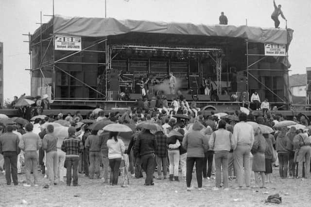 Long before we had Lytham Festival was this little music gathering called Fylde Aid. Held on St Annes beach, it attracted around 4,000 people to watch a multitude of local bands
