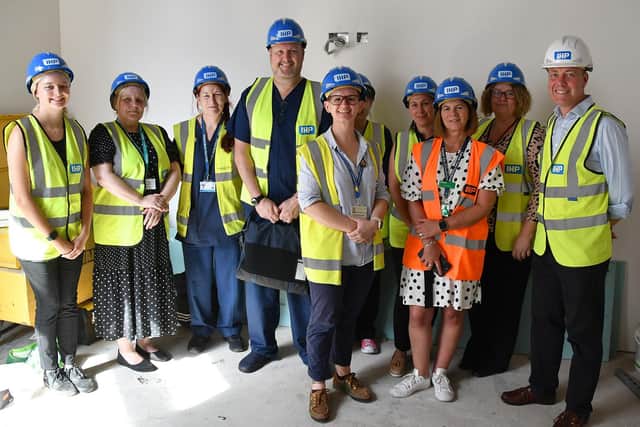 The Urology Department team touring the site of their new base at the Royal Lancaster Infirmary.