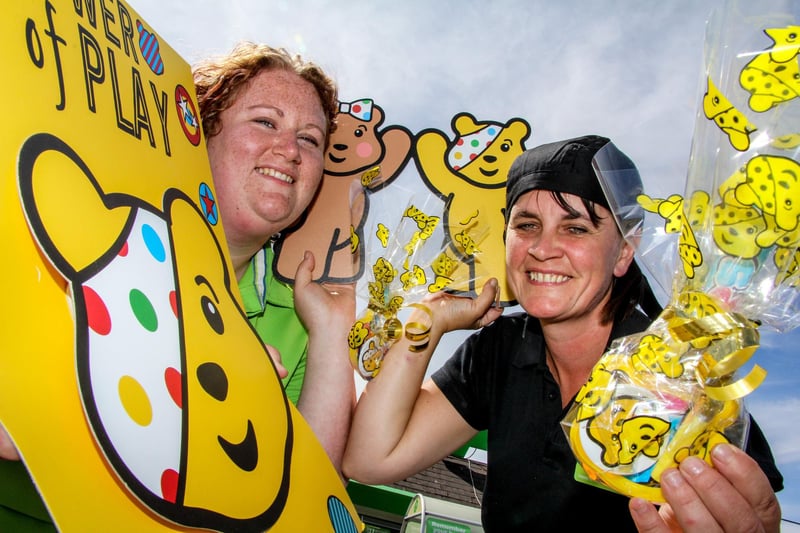 Asda Lancaster community champion Hayley Pritchard and cafe manager Erica Edwards get ready for a summer fun afternoon being held in the store cafe in aid of Children In Need.