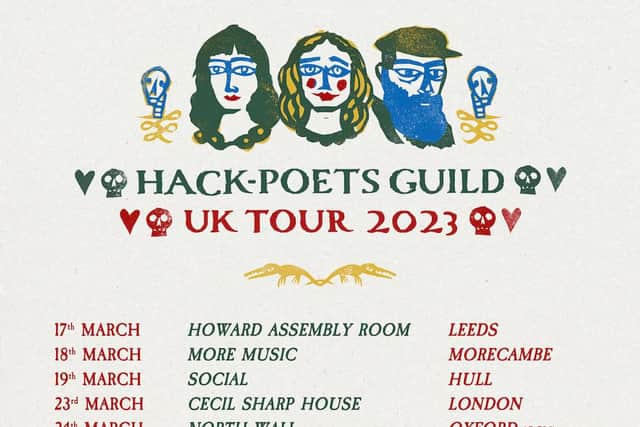 Hack Poets Guild present Blackletter Garland, a brand-new album and live tour, at More Music in Morecambe on Saturday March 18.