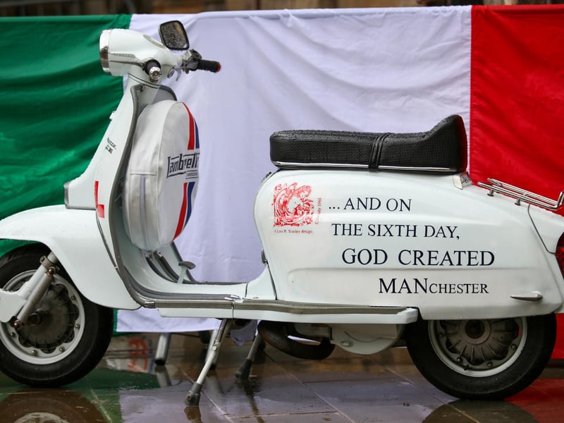A Lambretta scooter at Lancaster Festa Italia.