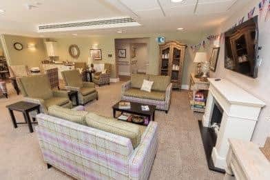 The communal lounge at Bowland View.