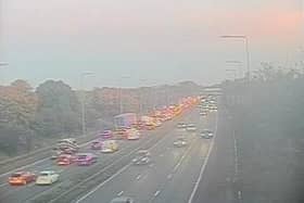 The crash near junction 28 in Leyland is causing delays on the M6 northbound this morning (October 18)