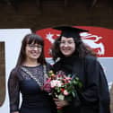 Anna Bila with mum Inna at her graduation from Lancaster University.