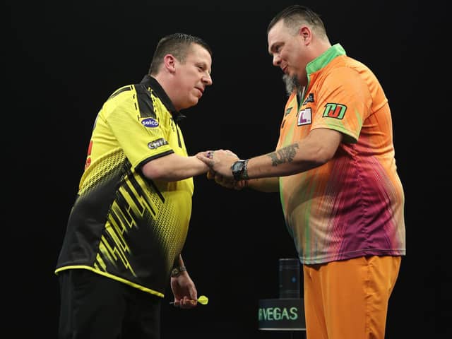 Dave Chisnall gained one group stage win by defeating Stowe Buntz Picture: Kieran Cleeves/PDC