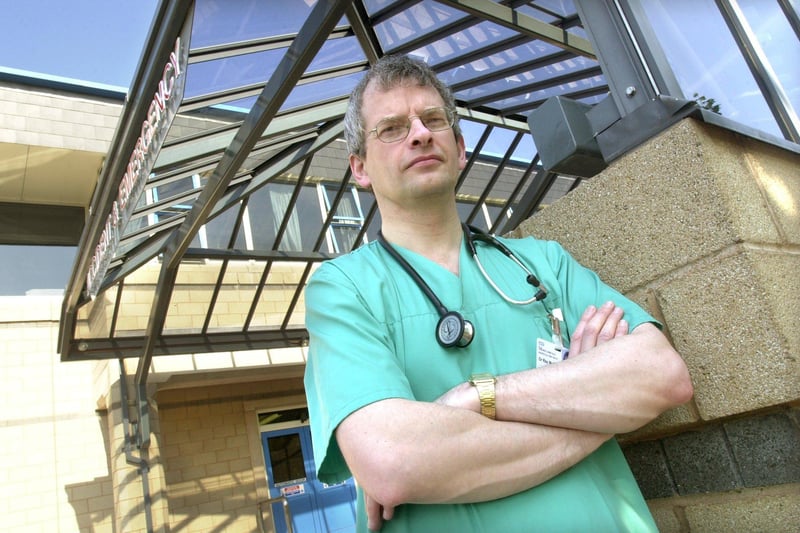 Dr Ray McGlone outside the Accident and Emergency Building at the Royal Lancaster Infirmary.