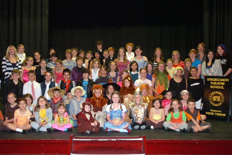 Children at the Stagecoach Theatre Summer School at Lancaster Grand Theatre who performed an energetic show with songs and dances from popular musicals and films.