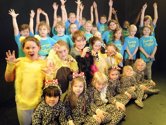 Stagecoach Lancaster summer school rehearse King of the Pride at the Grand Theatre, Lancaster.