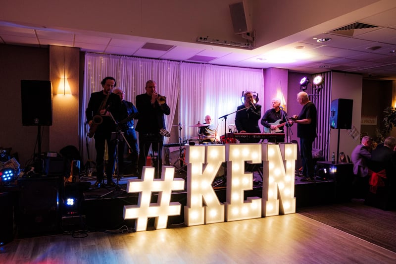 Ken's name was up in lights at the event which featured music from band 24/7.