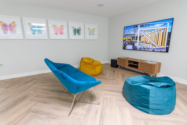 A seating area inside the new Forget Me Not Centre at St John's Hospice, Lancaster. Photo: Kelvin Stuttard