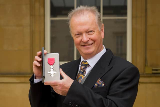 Peter Duffy with his MBE last year.