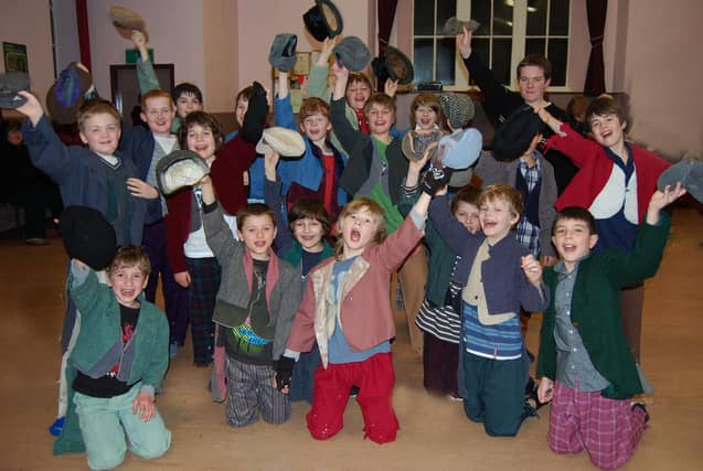The boys in Fagin's gang for Oliver, performed by Lancaster Red Rose AODS at the Grand Theatre.
