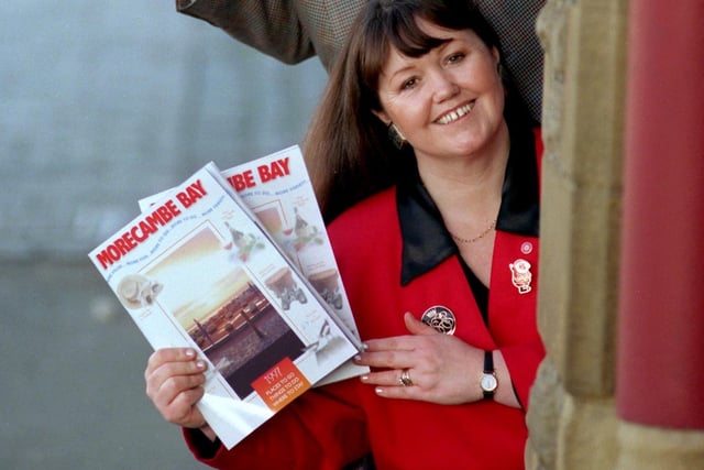 Next stop Morecambe....Conference officer Mary Lucas at the launch of the Morecambe Bay 1997 holiday guide