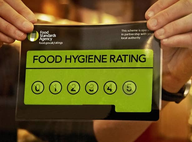 A Food Standards Agency Food Hygiene Rating sticker.