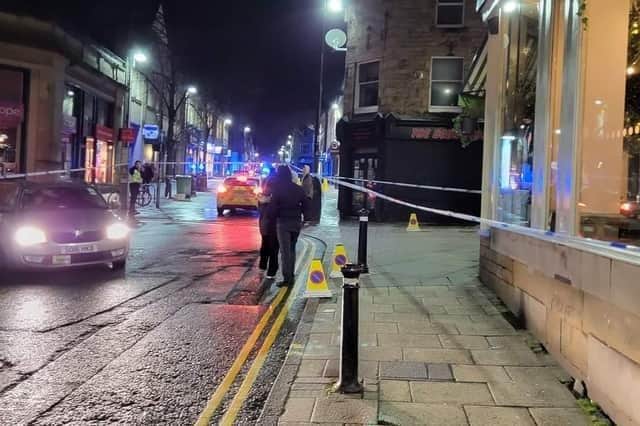 Police cordoned off Cheapside and Church Street in Lancaster after the incident.