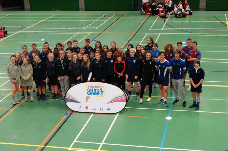 Young leaders from Our Lady's, Heysham and Carnforth High Schools, and Lancaster and Morecambe College, at a Lancaster and Heysham Primary Schools Sports Festival. .