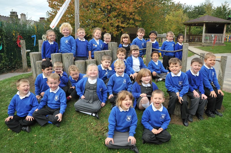 School starters at St Joseph's Catholic Primary, Lancaster, in 2015.
