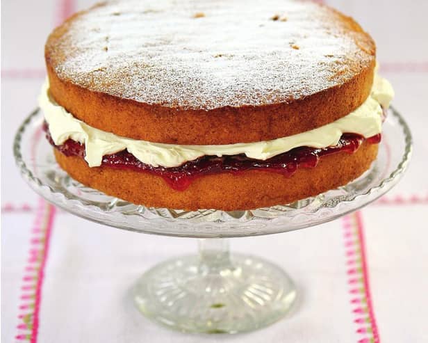 There's nothing better than a piece of Victoria Sandwich after a difficult phone call in the office. PA Photo/Michael Joseph.