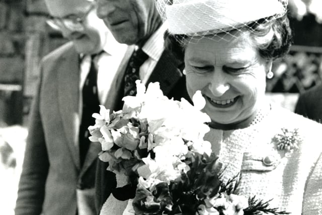 The Queen visits Heysham Harbour on 7th August 1989