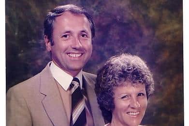 Terry and Margaret Ainsworth on their silver wedding anniversary.