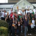 Year 11 pupils at Central Lancaster High School celebrate success in their GCSE exams.