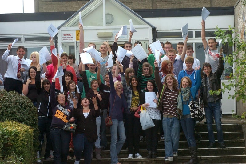 Year 11 pupils at Central Lancaster High School celebrate success in their GCSE exams.