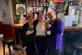 From left: Christine’s sister-in-law Dot Bintcliffe, Punch Pubs & Co Operations Manager Rebecca Davies and Publican of The Carnforth Hotel, Christine Bintcliffe.