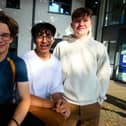 Ripley students celebrate their A-level results: From left, Joe is studying Geography at Exeter, Muhammad has secured his Medicine and Surgery place at Lancaster and Alex begins his gap year prior to apprenticeship.