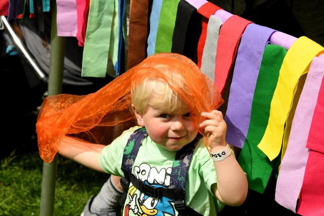 A young festival goer at the Big Family Day Out at Highest Point Festival, Lancaster