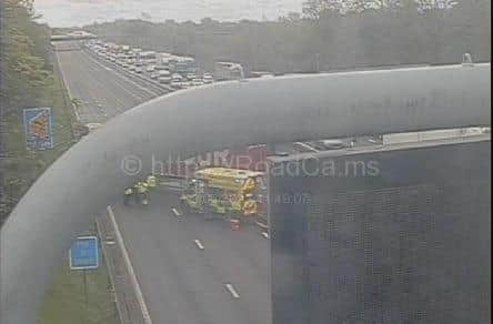 Emergency services are working at the scene and southbound traffic is being diverted off the M6. National Highways described the incident as a ‘serious collision’