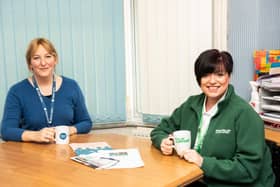 Lorraine Jones from Macmillan and Joanna Young from Citizens Advice North Lancashire.