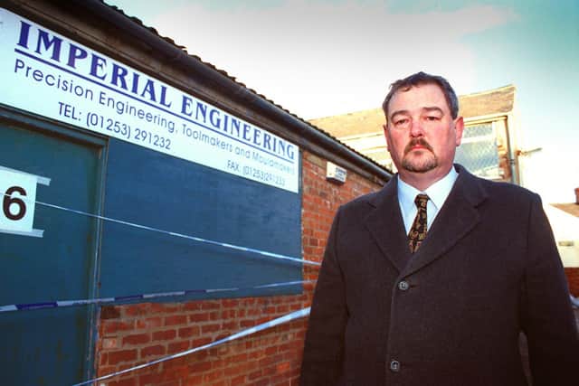 The then Detective Superintendent Graham Gooch leading an investigation in Blackpool