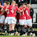 Morecambe beat Lincoln City in their home League One match last season Picture: Michael Williamson