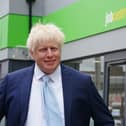 A wax figure of Boris Johnson appeared outside a job centre in Blackpool (Credit: PA Media)