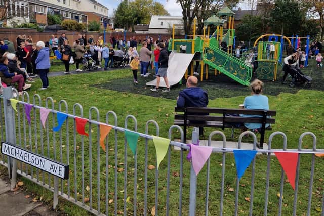 Torrisholme play park opened its gates after a £76k makeover.