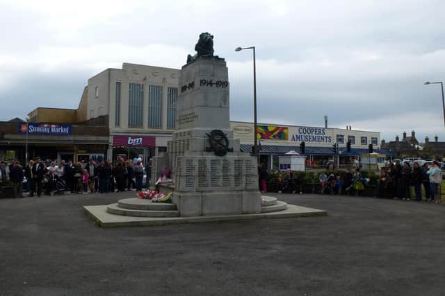 Religious leaders have condemned a vandal who daubed racist graffiti on Morecambe's War Memorial.