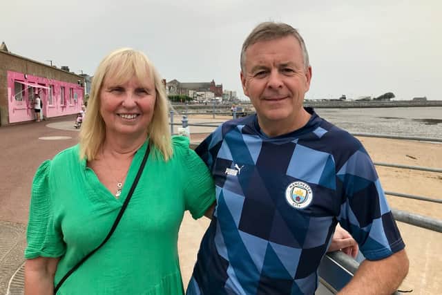 Glynn and Christine Tattersal from the Leigh area visiting Morecambe. Picture: Robbie MacDonald