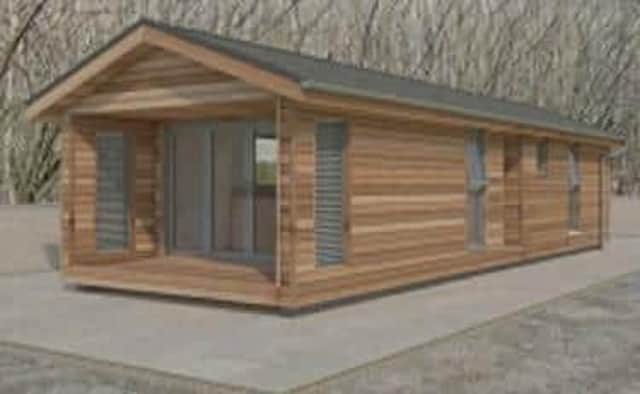 How the holiday lodges might look.