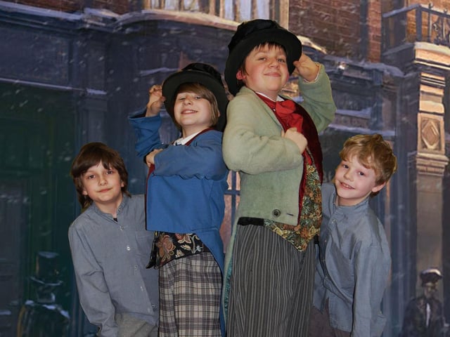 Sharing the parts of Oliver and Artful Dodger for a Lancaster Red Rose AODS production of Oliver are, from left, Adam Hilton (Oliver), Shay Kennedy (Artful Dodger), Eliott Johnson (Artful Dodger) and Sam Porteous (Oliver).