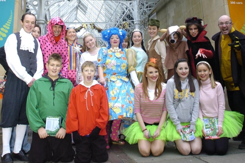 Cast members of the Grand Theatre's Jack & The Beanstalk put on a performance in Lancaster to help promote the play.