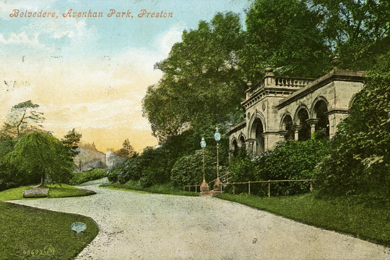 Belvedere at Avenham Park. Nigel Temple Postcard Collection PC06917 (Image date range 1905-1910)