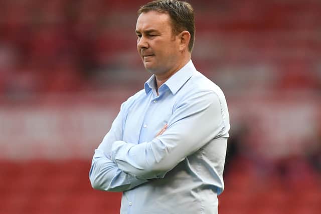 Shrimps manager Derek Adams (Photo by Tony Marshall/Getty Images)