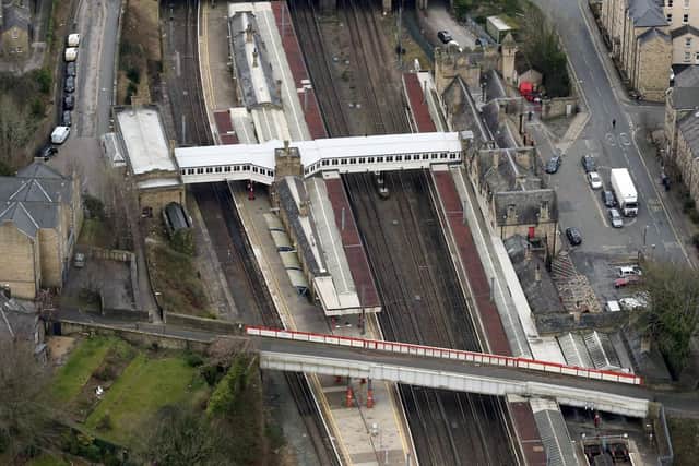 An aerial view of Lancaster station. Photo: Network Rail Air Operations