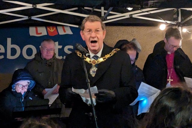 The Mayor, Councillor Roger Dennison spoke at the service.