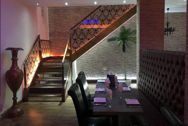 The stairs leading up to the first floor dining area at Kashish curry restaurant when it was open.