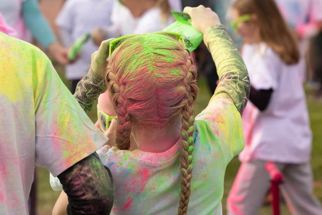 Children took part in the St John's Hospice Colour Dash.