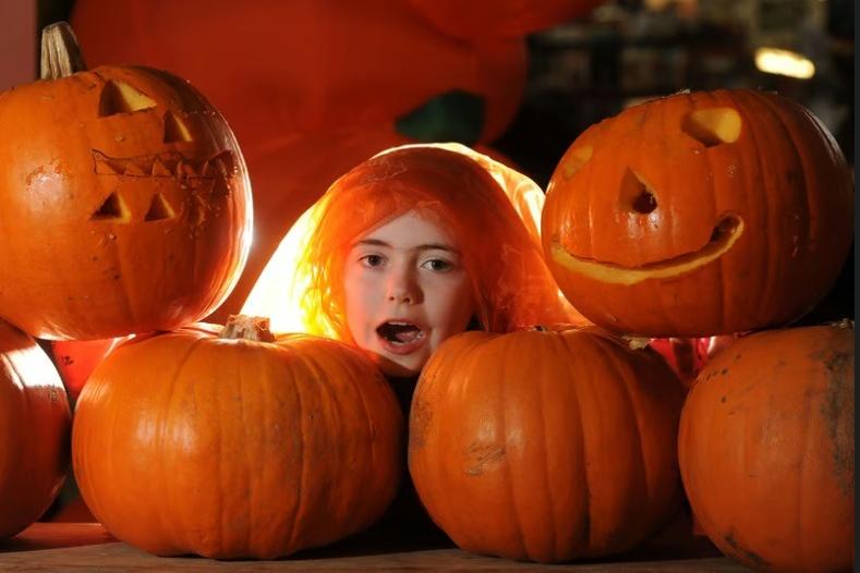 Kendra Bushell at a pumpkin carving and Halloween family activity day at Festival Market, Morecambe.